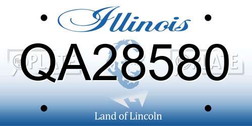 QA28580 Illinois License Plate