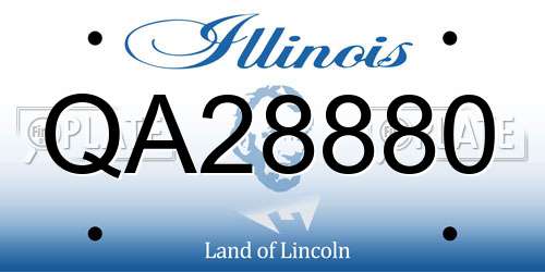 QA28880 Illinois License Plate