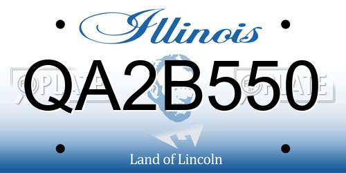 QA2B550 Illinois License Plate