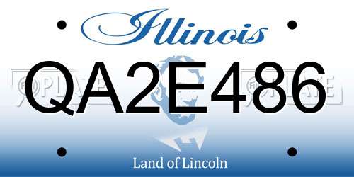 QA2E486 Illinois License Plate