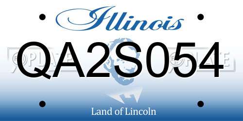 QA2S054 Illinois License Plate