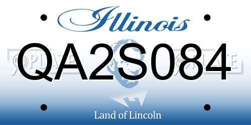 QA2S084 Illinois License Plate