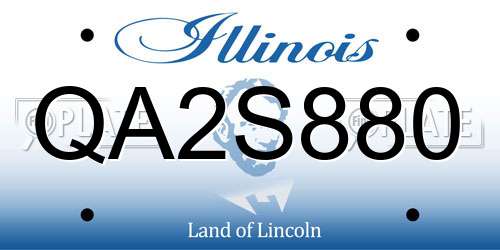 QA2S880 Illinois License Plate