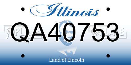 QA40753 Illinois License Plate