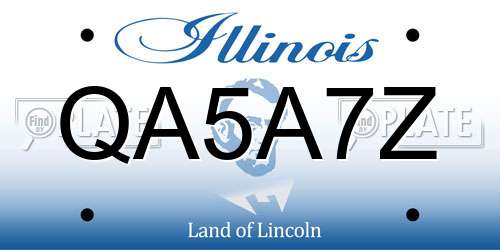 QA5A7Z Illinois License Plate