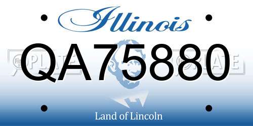 QA75880 Illinois License Plate
