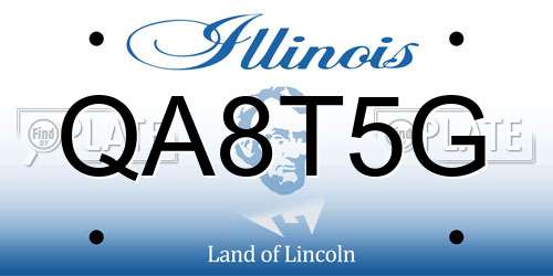QA8T5G Illinois License Plate