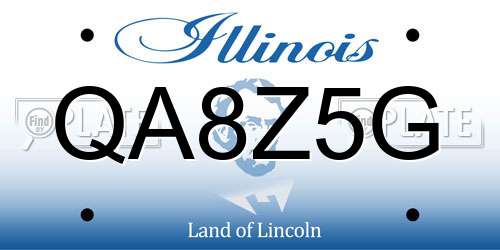 QA8Z5G Illinois License Plate