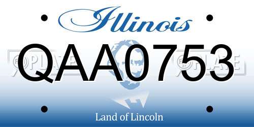QAA0753 Illinois License Plate