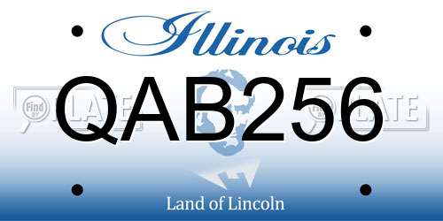 QAB256 Illinois License Plate