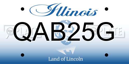 QAB25G Illinois License Plate