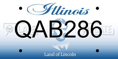 QAB286 Illinois License Plate