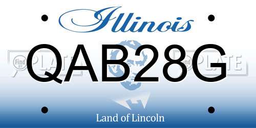 QAB28G Illinois License Plate