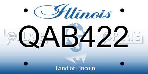 QAB422 Illinois License Plate