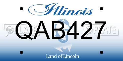 QAB427 Illinois License Plate