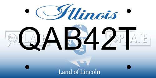 QAB42T Illinois License Plate