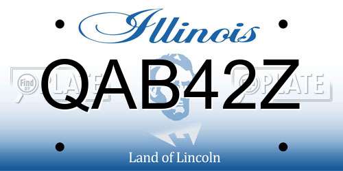 QAB42Z Illinois License Plate