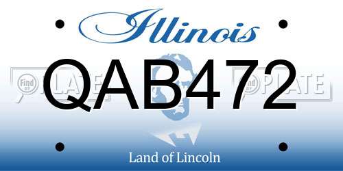 QAB472 Illinois License Plate