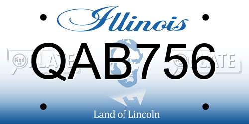 QAB756 Illinois License Plate