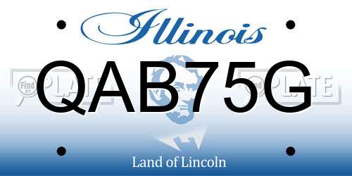 QAB75G Illinois License Plate