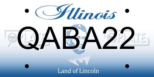 QABA22 Illinois License Plate
