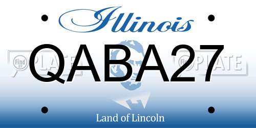 QABA27 Illinois License Plate