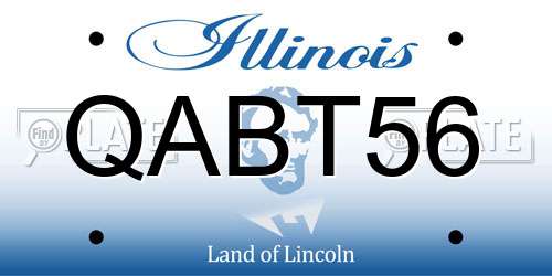 QABT56 Illinois License Plate