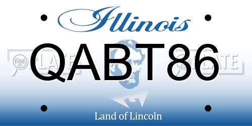 QABT86 Illinois License Plate
