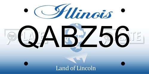 QABZ56 Illinois License Plate