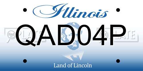 QAD04P Illinois License Plate