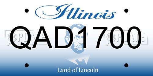 QAD1700 Illinois License Plate