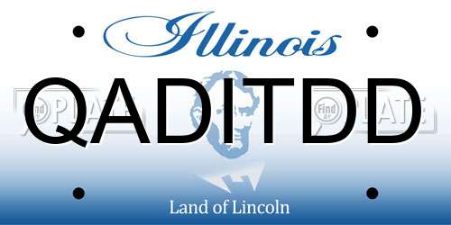 QADITDD Illinois License Plate