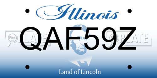 QAF59Z Illinois License Plate