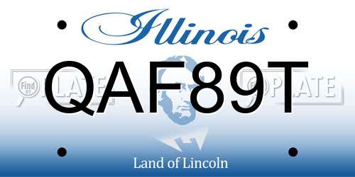 QAF89T Illinois License Plate