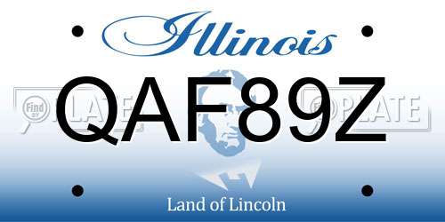 QAF89Z Illinois License Plate