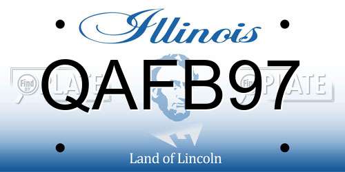 QAFB97 Illinois License Plate