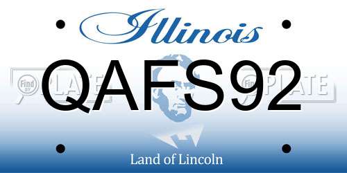 QAFS92 Illinois License Plate