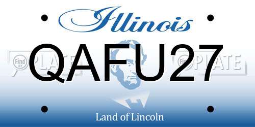 QAFU27 Illinois License Plate