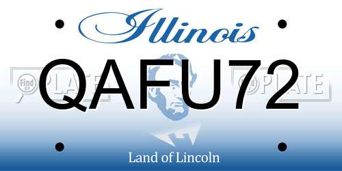 QAFU72 Illinois License Plate