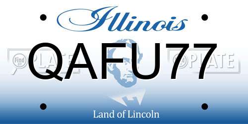 QAFU77 Illinois License Plate