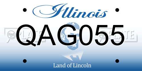QAG055 Illinois License Plate