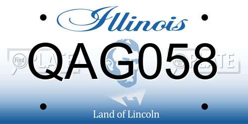 QAG058 Illinois License Plate