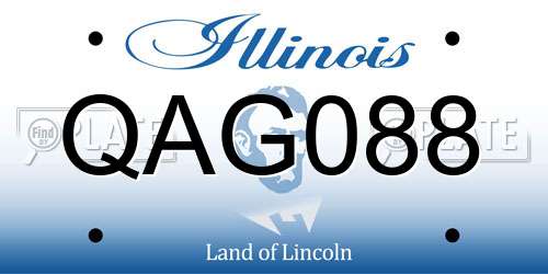QAG088 Illinois License Plate