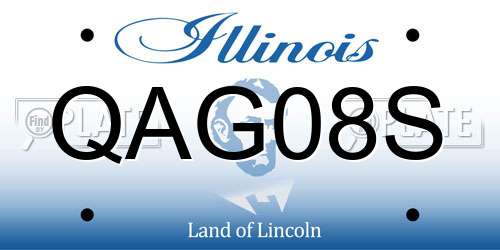 QAG08S Illinois License Plate