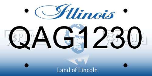 QAG1230 Illinois License Plate