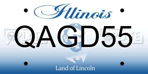 QAGD55 Illinois License Plate