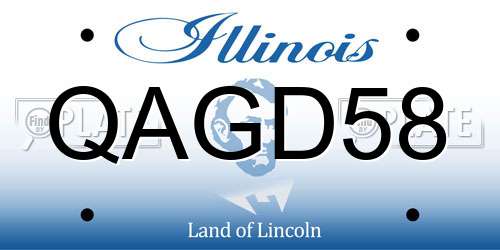 QAGD58 Illinois License Plate