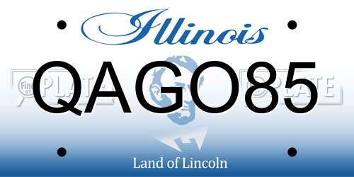 QAGO85 Illinois License Plate