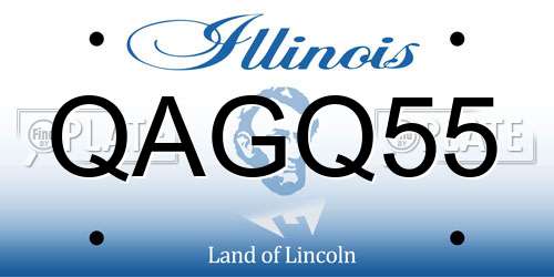 QAGQ55 Illinois License Plate