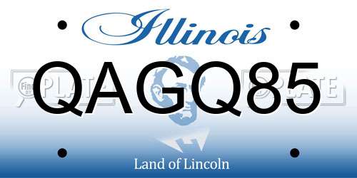 QAGQ85 Illinois License Plate
